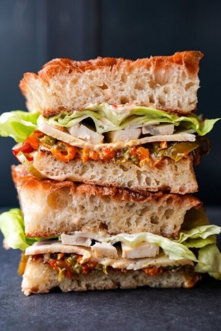 Turkey Focaccia Sandwich