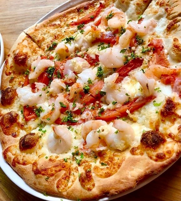 Shrimp Scampi Pizza