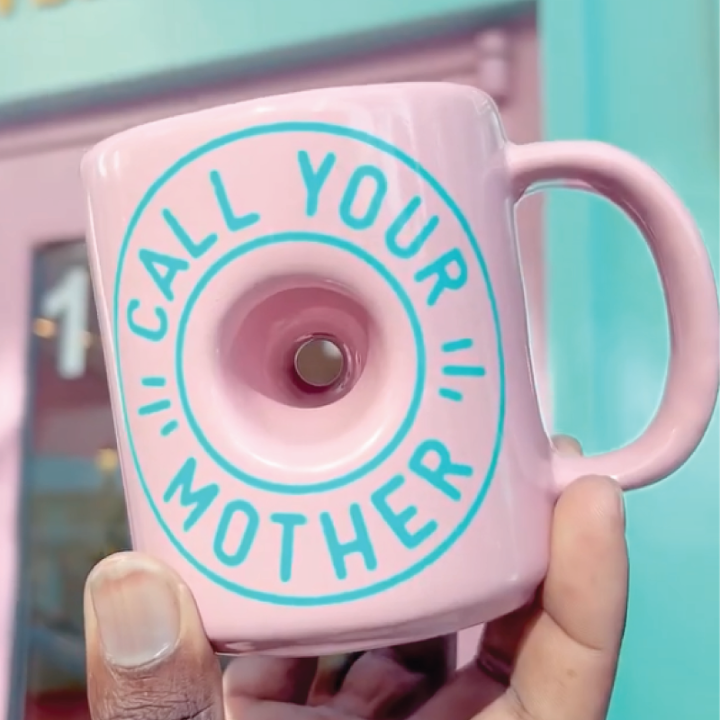 Pink Bagel Mug