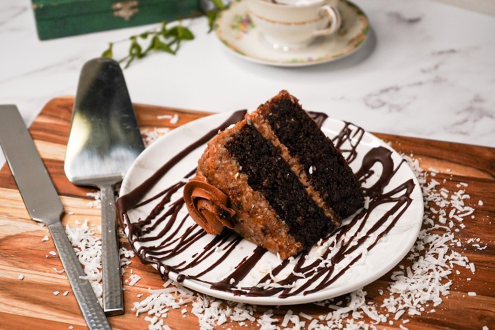 German Chocolate Cake  Slice