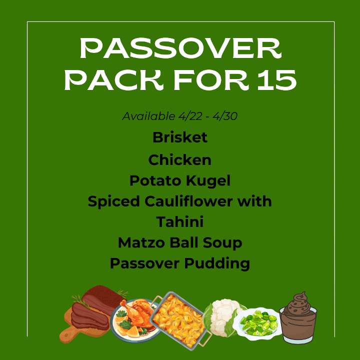 Passover Meal for 15 (4/22-4/28 Only)