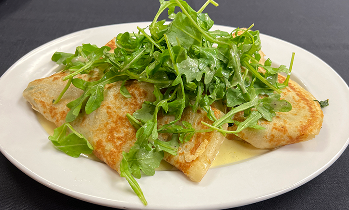 Spinach & Gruyere Crepes
