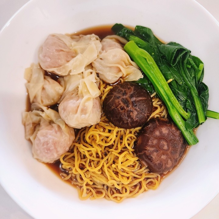 Shrimp & Pork Wonton w/ Egg Noodle Soup- Mi Hoanh Thanh