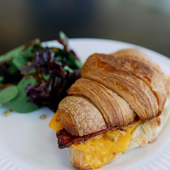 Bacon, Apple & Cheddar Croissant w/Salad