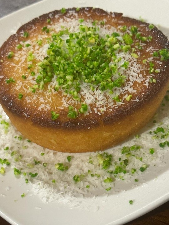 Coconut Basbousa With Cream