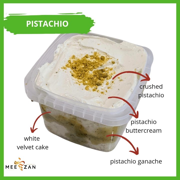Pistachio Cake Cubed