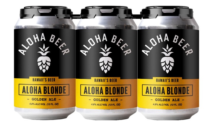 Aloha Blonde, 6pk-12oz can beer (4.8% ABV)