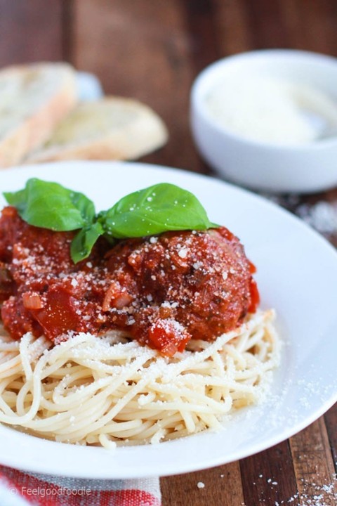 Homemade Meatball Parmesan Pasta