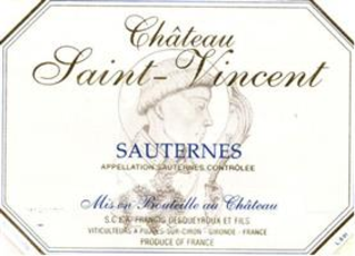 RTL Chateau Saint-Vincent Sauternes 2016 375ml
