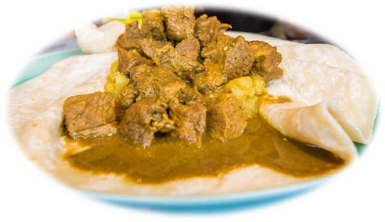 Curry Goat Roti