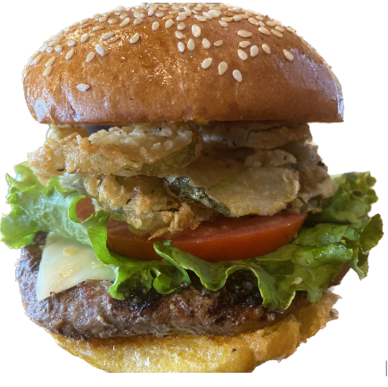 Melby Fried Pickle Burger