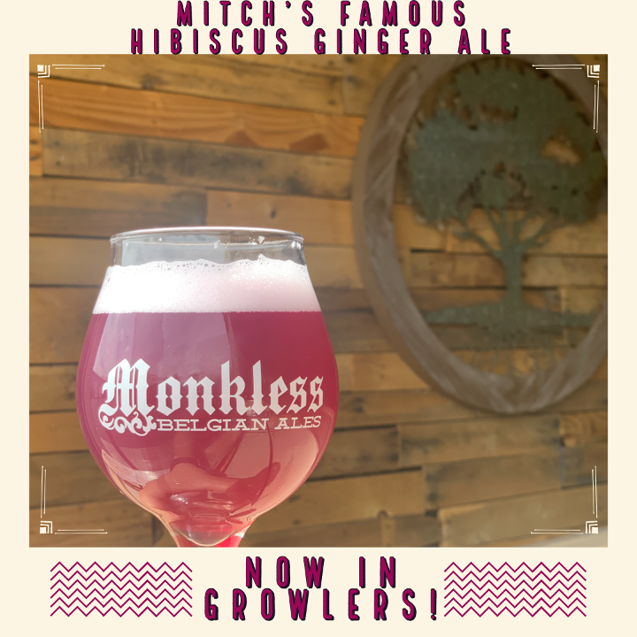 Hibiscus Ginger Ale - 64oz Growler