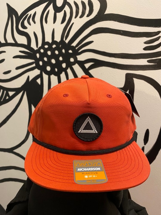 Snapback: Orange w Triangle Patch