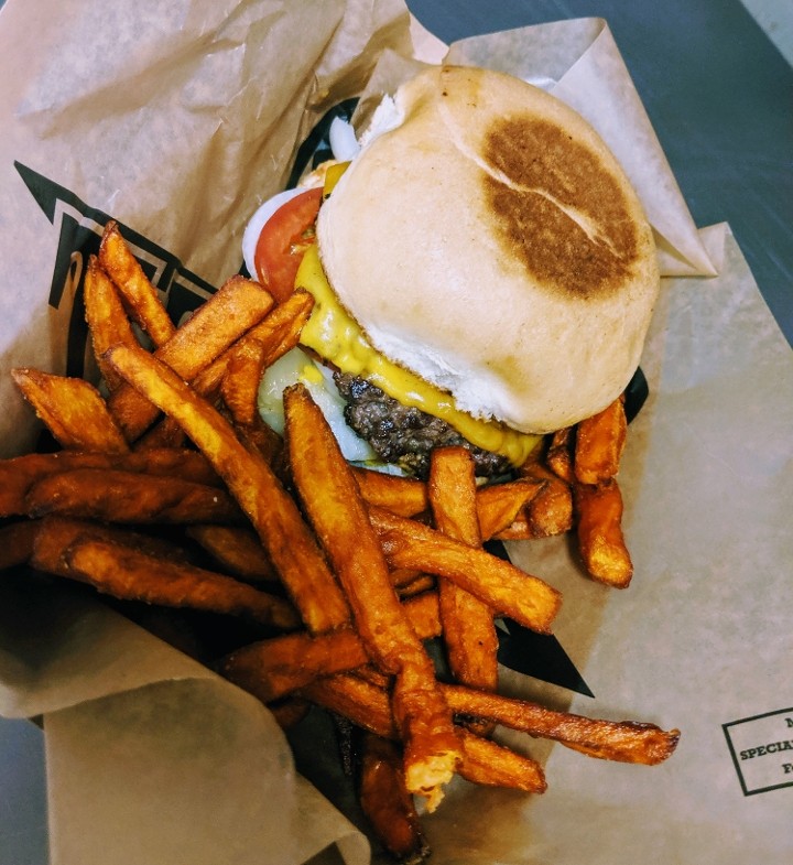 Shed Burger with Cheese basket