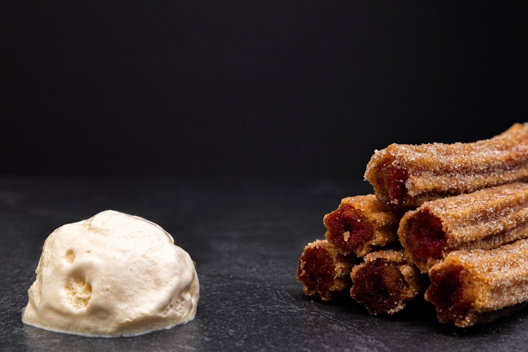 **6 PC CHURROS W/ ICE CREAM**