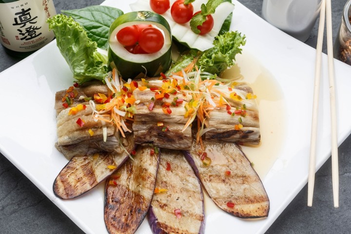 Vegan Char-Grilled Eggplant Salad