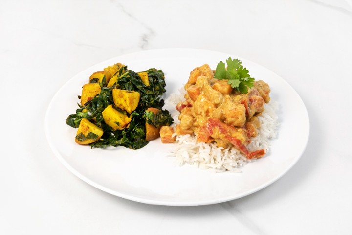 Butternut Squash Curry with Bombay Potatoes and Greens -Fresh