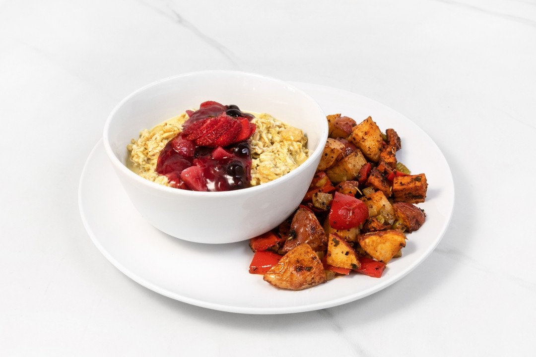 Berry Oats with Roasted Potatoes