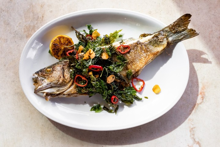 Whole Roasted Branzino