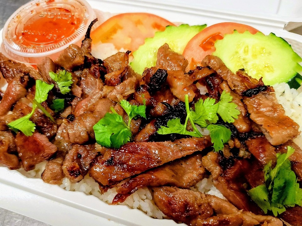 Thai BBQ Pork On Rice (Khao-Moo-Yang)
