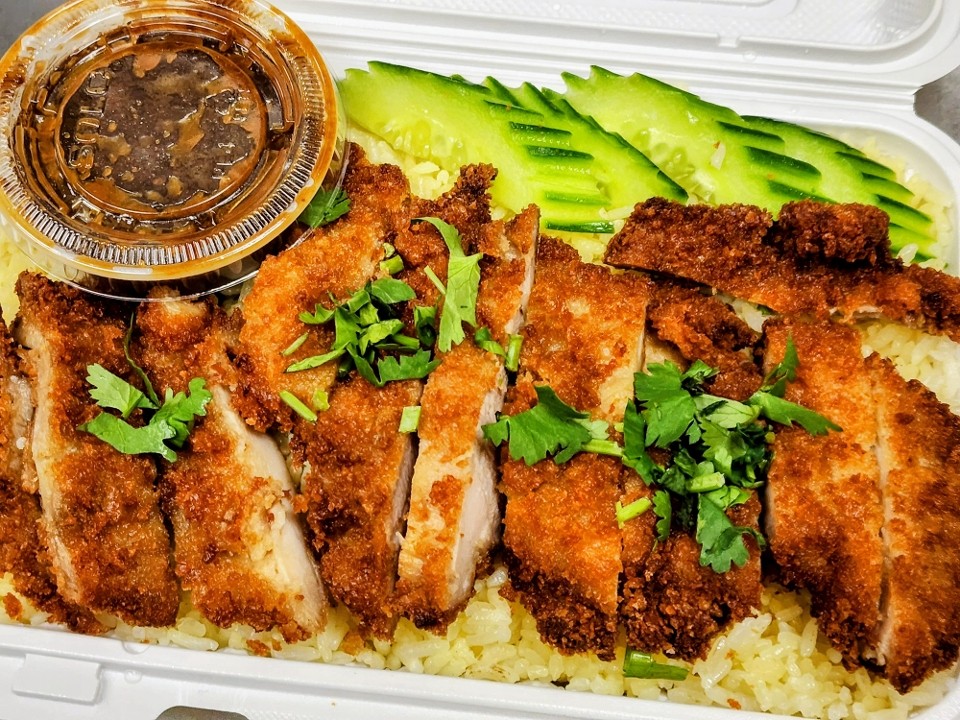 JTK Fried-Chicken Rice (Khao-Man-Gai-Tod)🌶️