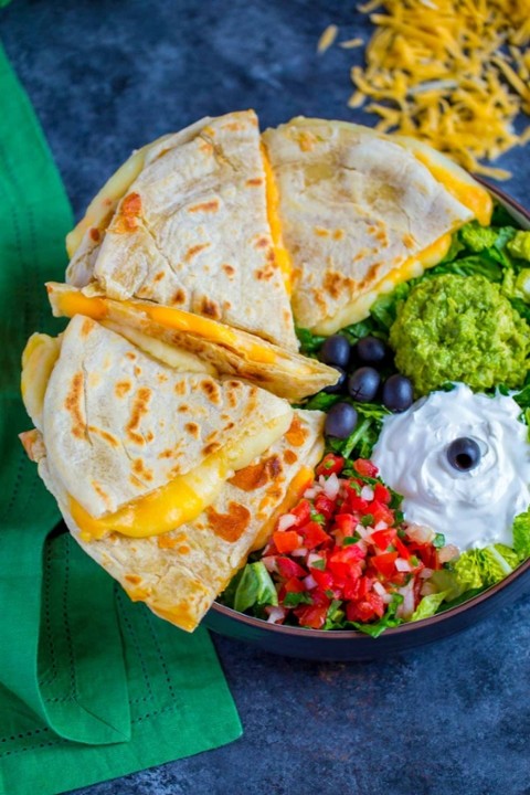 Sautéed Shrimp, Peppers & Tomato Quesadilla