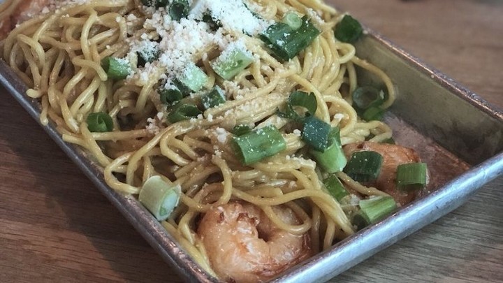 Garlic Noodle w/ Grilled Shrimp