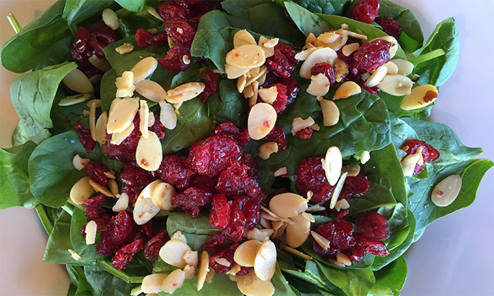 Half Cranberry Spinach Salad