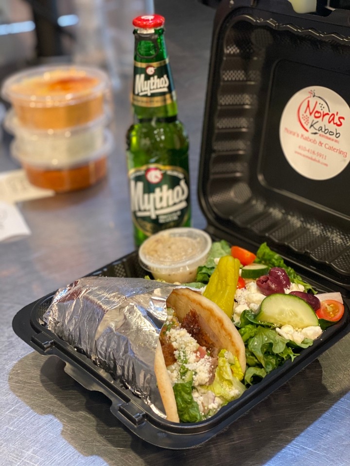 $14 amb Gyro, Salad & Beer(Monday’s Only)