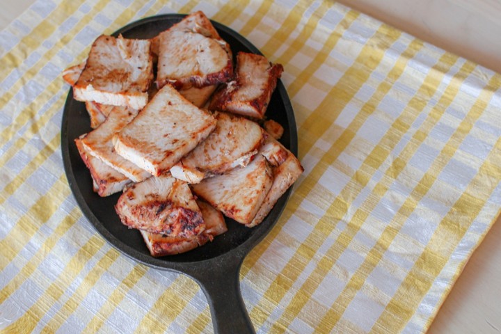 Pan of Thick Sliced Smoked Turkey