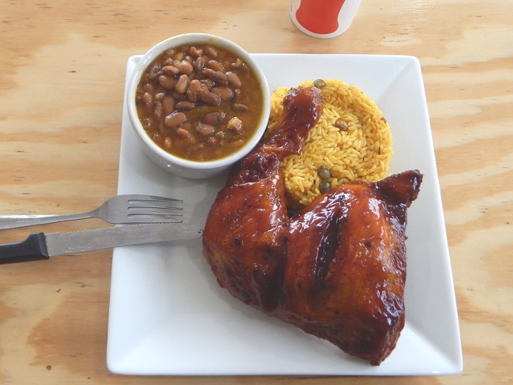 BBQ Chicken Rice and Beans