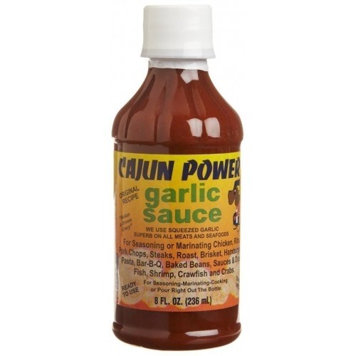 Bottle of Cajun Power Garlic Sauce  (8 oz bottle)