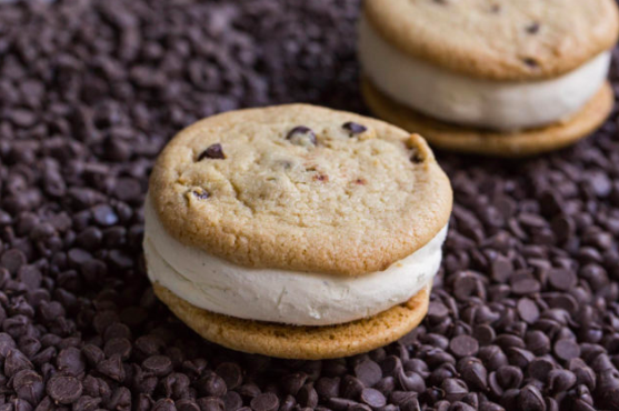 Ruby Jewel Ice Cream Sandwich - Vanilla Bean & Chocolate Chip Cookies