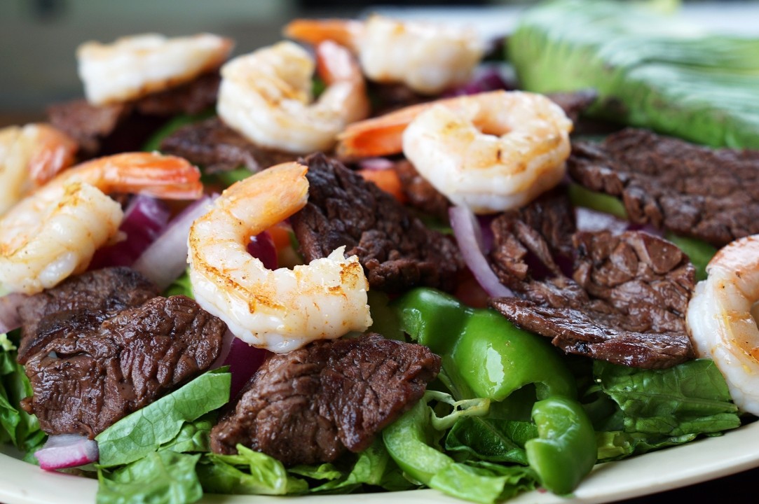 Grilled Steak & Shrimp Salad