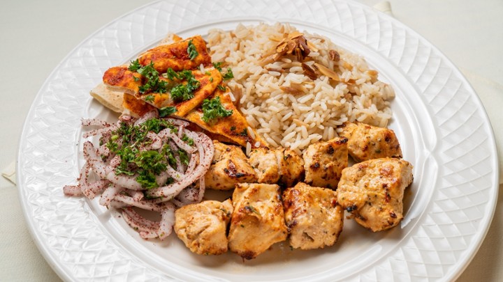 Chicken Breast Kebab (Shish Tawook) Plate