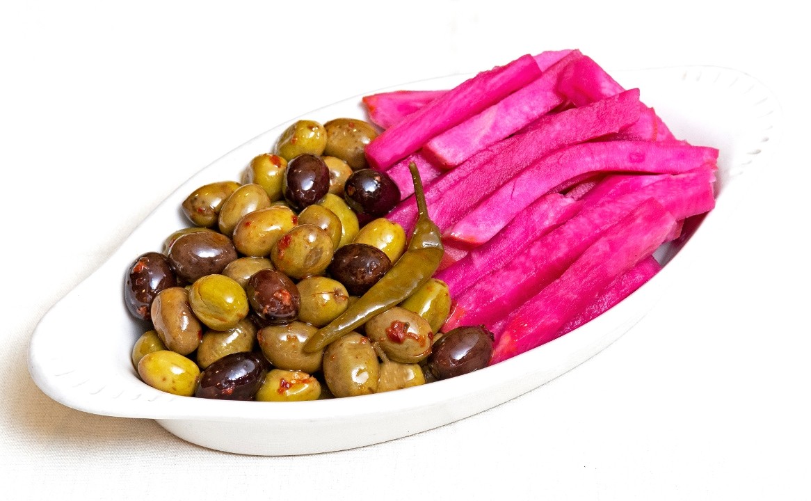 Pickled Turnips & Marinated Olives