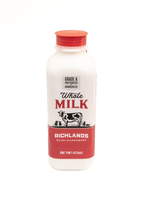 Richland’s Milk Whole (1 pint).
