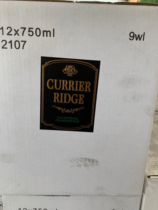 Case 12 bottles Currier Ridge Chardonary