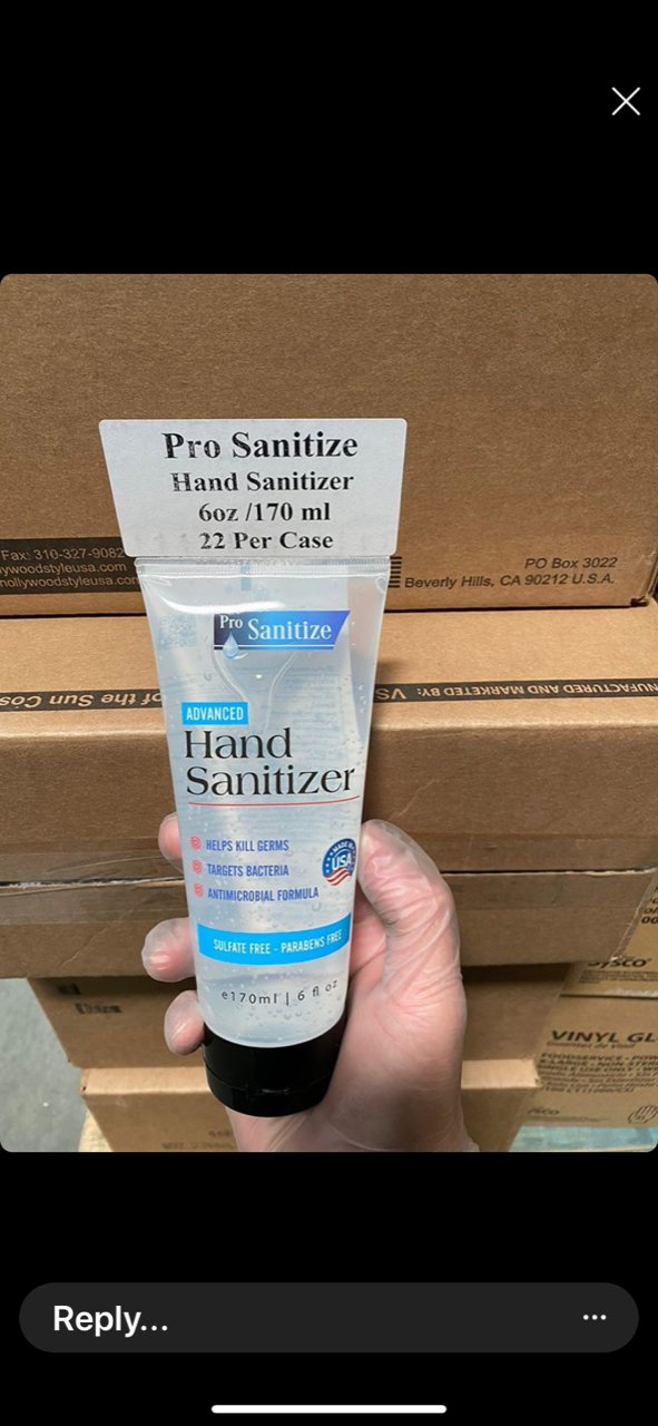 Hand Sanitizer 6 oz squeeze bottle