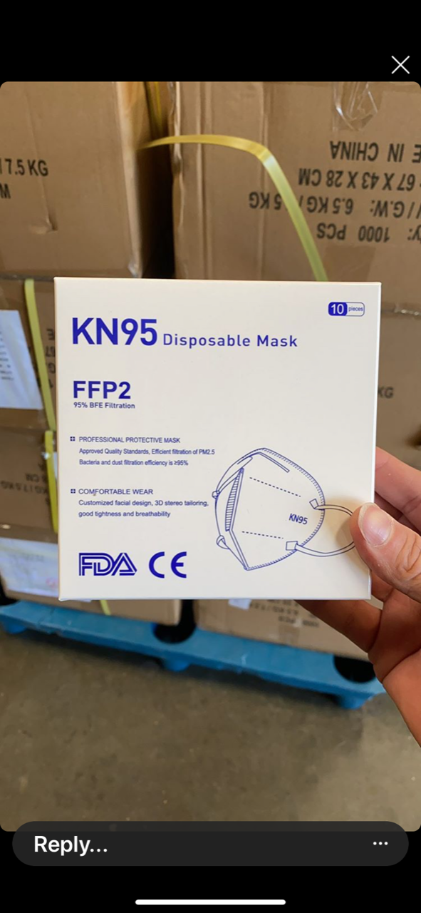 10 Kn95 masks are not individually sealed
