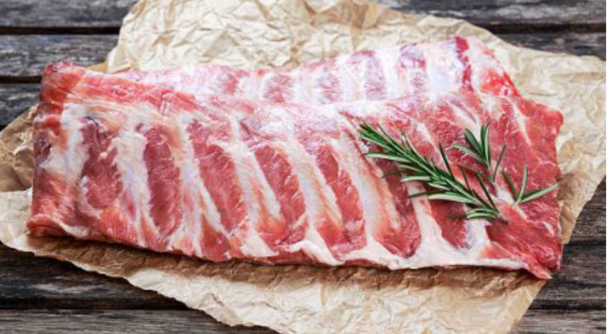 Ribs Pork Loin back 3racks average 2.5lb per rack Frozen