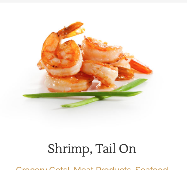 Shrimp White 16-20 tail on peeled and deveined 2lbs Frozen