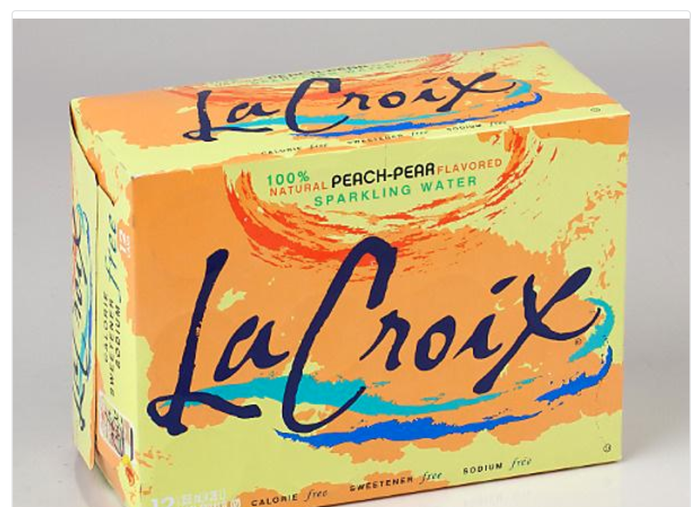 La Croix 12 pack Peach Pear includes sales tax