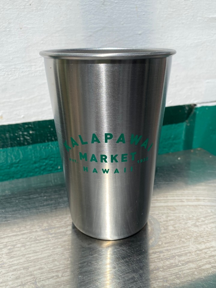 Metal Pint Logo Cup