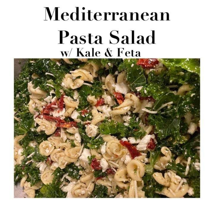 Mediterranean Pasta Salad W/ Feta & Kale