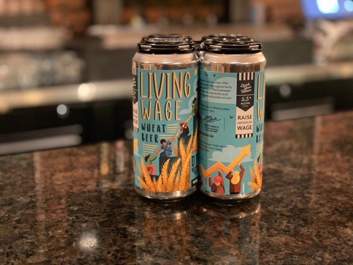 DYV Living Wage Wheat 4pack Beer 16oz Cans