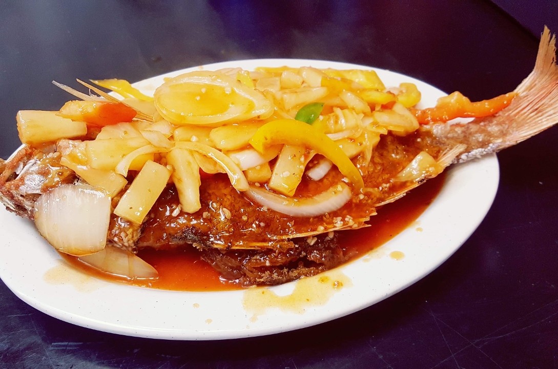 Whole Red Snapper with Sweet and Sour Sauce
