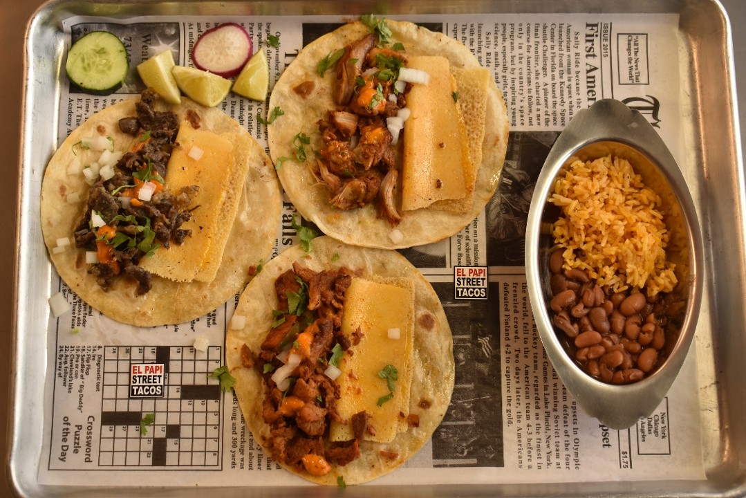 Costra 3 Tacos 1 Rice 1 Beans Sample