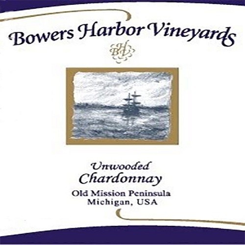 Bottle of Bower Harbor Unwooded Chardonnay