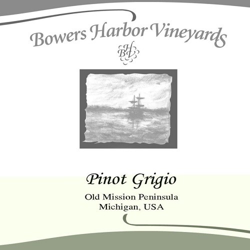 Bottle of Bower Harbor Pinot Grigio